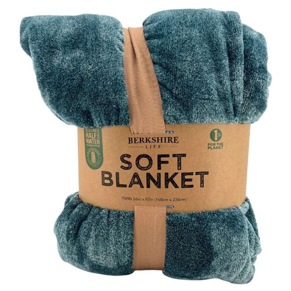 Berkshire Life Twin Soft Blanket Blue 66 x 92